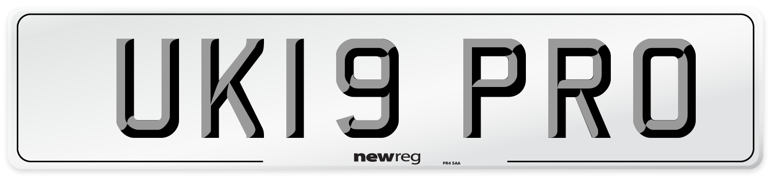 UK19 PRO Number Plate from New Reg